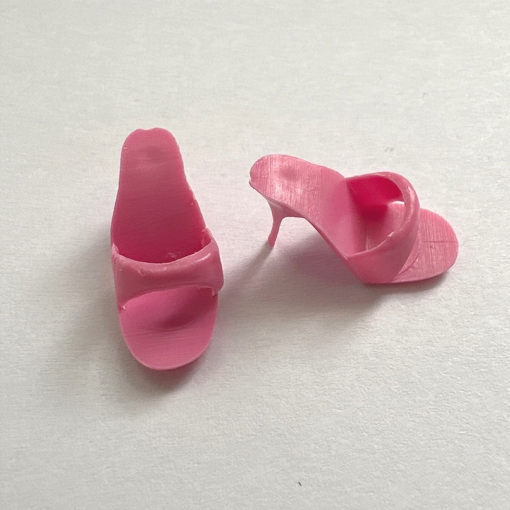 Vintage Barbie Shoes Open Toe‎ Mule Heels Rose Pink Philippines